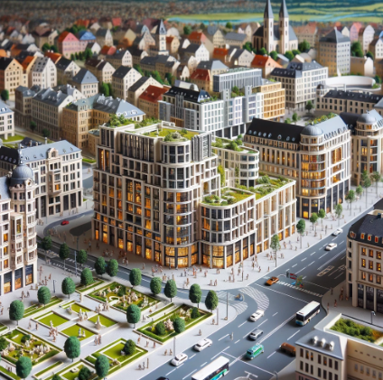 Modello architettonico dettagliato realizzato da Ari Model a Ratingen.