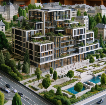 Un modello architettonico dettagliato creato da Ari Model a Konstanz.