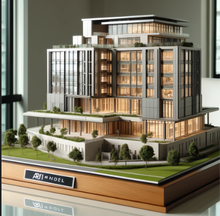 Modello architettonico dettagliato realizzato da Ari Model a Genova.