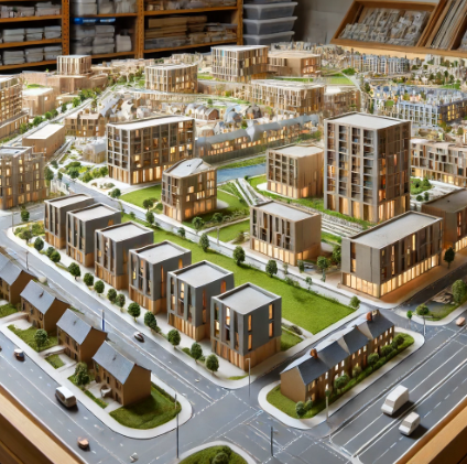 Modello architettonico dettagliato creato da Ari Model a Bologna.