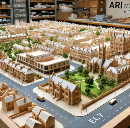 Modello architettonico dettagliato realizzato da Ari Model a Brescia.
