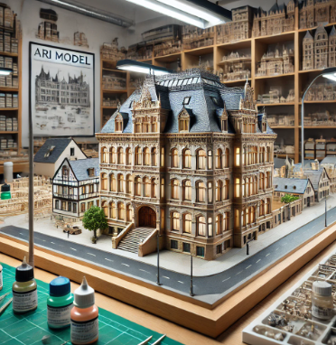 Modello architettonico dettagliato creato da Ari Model a Remscheid.