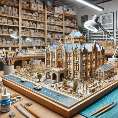 Modello architettonico dettagliato creato da Ari Model a Hildesheim.