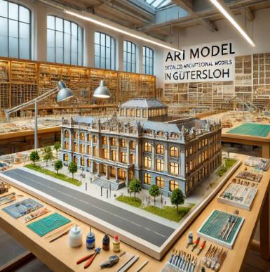 Modello architettonico dettagliato creato da Ari Model a Gütersloh.
