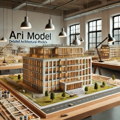 Modello architettonico dettagliato realizzato da Ari Model a Ratingen.