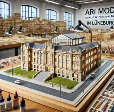 Modello architettonico dettagliato creato da Ari Model a Lüneburg.