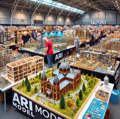 Esposizione di modelli dettagliati di Ari Model alla Fiera del Modellismo Novara.
