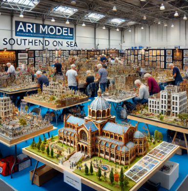 Dettagliate creazioni di Ari Model alla Fiera del Modellismo La Spezia.
