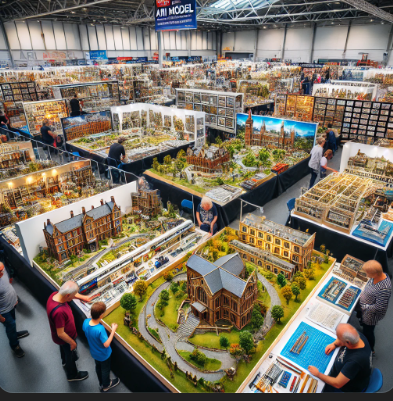 Esposizione di modelli alla Fiera del Modellismo Pesaro con opere di Ari Model.