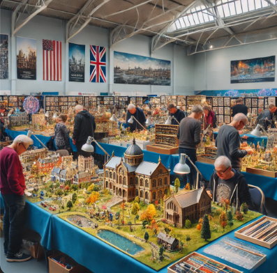 Modelli dettagliati esposti alla Fiera del Modellismo di Sunderland.