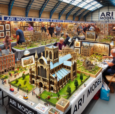 Modelli dettagliati di Ari Model esposti alla Fiera del Modellismo York.