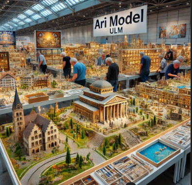 Modelli dettagliati di Ari Model esposti alla Fiera del Modellismo Ulm.