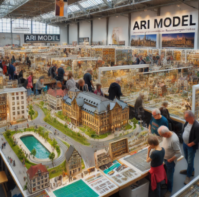 Modelli dettagliati esposti da Ari Model alla Fiera del Modellismo Reutlingen.