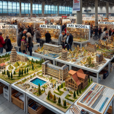 Dettagliati modelli di Ari Model esposti alla Fiera del Modellismo di Jena.