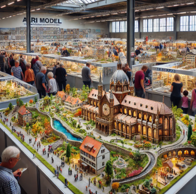 Modelli dettagliati esposti da Ari Model alla Fiera del Modellismo Hildesheim.