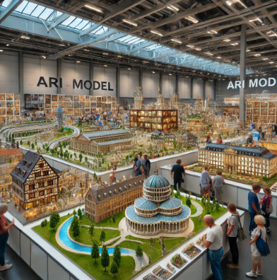 Modelli dettagliati esposti da Ari Model alla Fiera del Modellismo Düren.