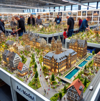 Modelli dettagliati presentati da "Ari Model" alla Fiera del Modellismo Tübingen.