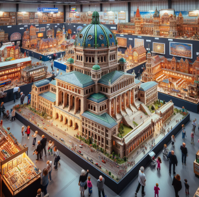 Modello architettonico dettagliato creato da Ari Model alla Fiera del Modellismo Ludwigsburg.