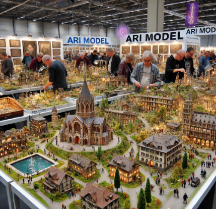 Modelli dettagliati di Ari Model in esposizione alla Fiera del Modellismo di Ratingen.