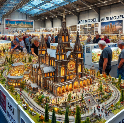 : Modelli dettagliati esposti da Ari Model alla Fiera del Modellismo Minden.
