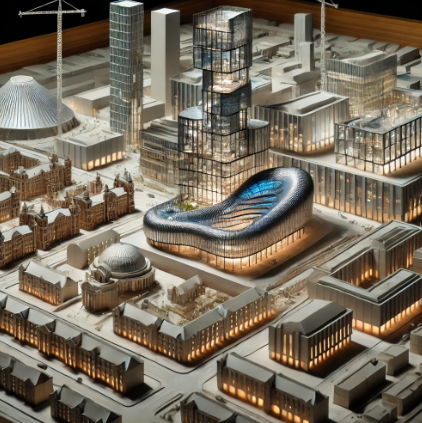 Modello architettonico dettagliato di un progetto a Rimini, realizzato da Ari Model, che mostra innovazione e precisione.