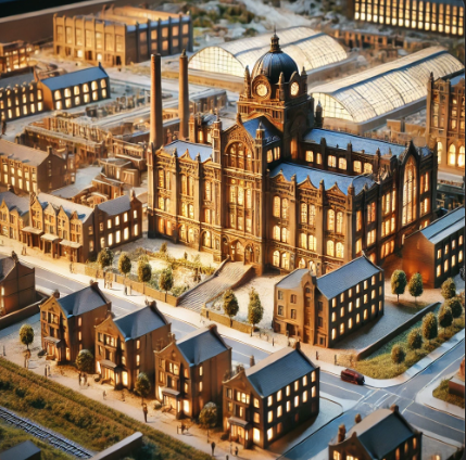 Modello architettonico realizzato da Ari Model, rappresentando un progetto dettagliato a Osnabrück con precisione e materiali di alta qualità.