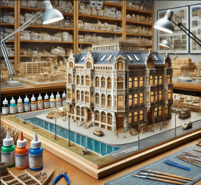Un modello architettonico dettagliato creato da Ari Model per un progetto a Göttingen.