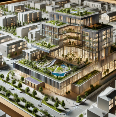 Modello architettonico dettagliato di una struttura a Reutlingen, realizzato con precisione da Ari Model.