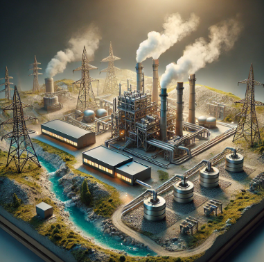 Un modello dettagliato di centrale geotermica realizzato da Ari Model, che combina design tecnico e precisione estetica. Perfetto per progetti di energia rinnovabile, formazione e presentazioni professionali.