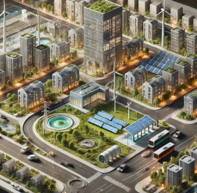 Un modello dettagliato di gestione energetica per città intelligenti progettato da Ari Model. Questo modello combina innovazione e precisione per mostrare sistemi energetici sostenibili e intelligenti, ideali per presentazioni, progetti educativi e p