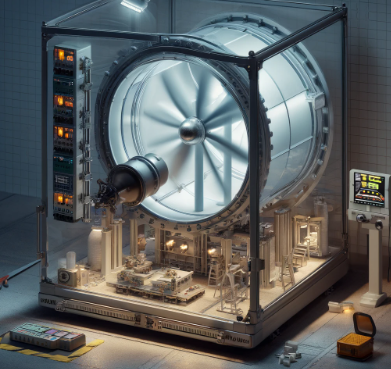 Il Modello di galleria del vento e test di turbine di Ari Model offre una simulazione dettagliata dei test delle turbine eoliche. Questo modello permette di vedere come le turbine vengono testate sotto diverse condizioni di vento, aiutando a valutare